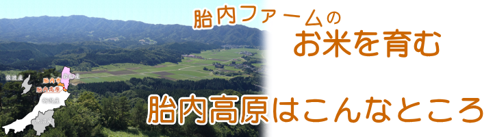 胎内ファームのお米をお米を育む 胎内高原はこんなところ